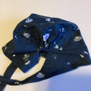 Mimi Scrub Hat Cap Unisex Men's Women's Nurses Medical Surgical Spaceships Blue